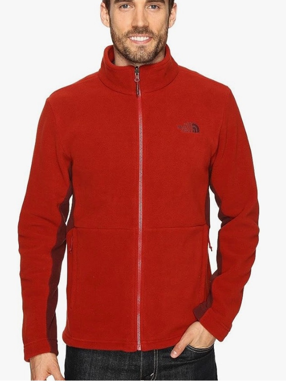 The North Face Men's khumbu 2 Red Full-Zip Fleece Jacket NWT 2XL